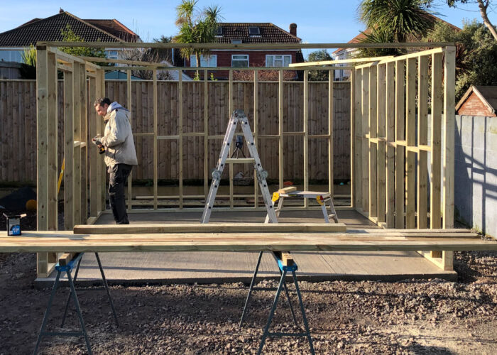 Garden Room Construction in Progress