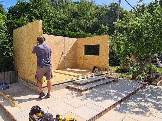 SIPs Garden Room Under Construction