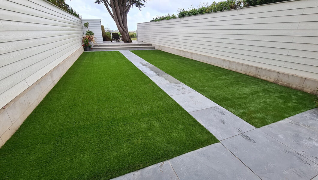 Garden design with artificial grass