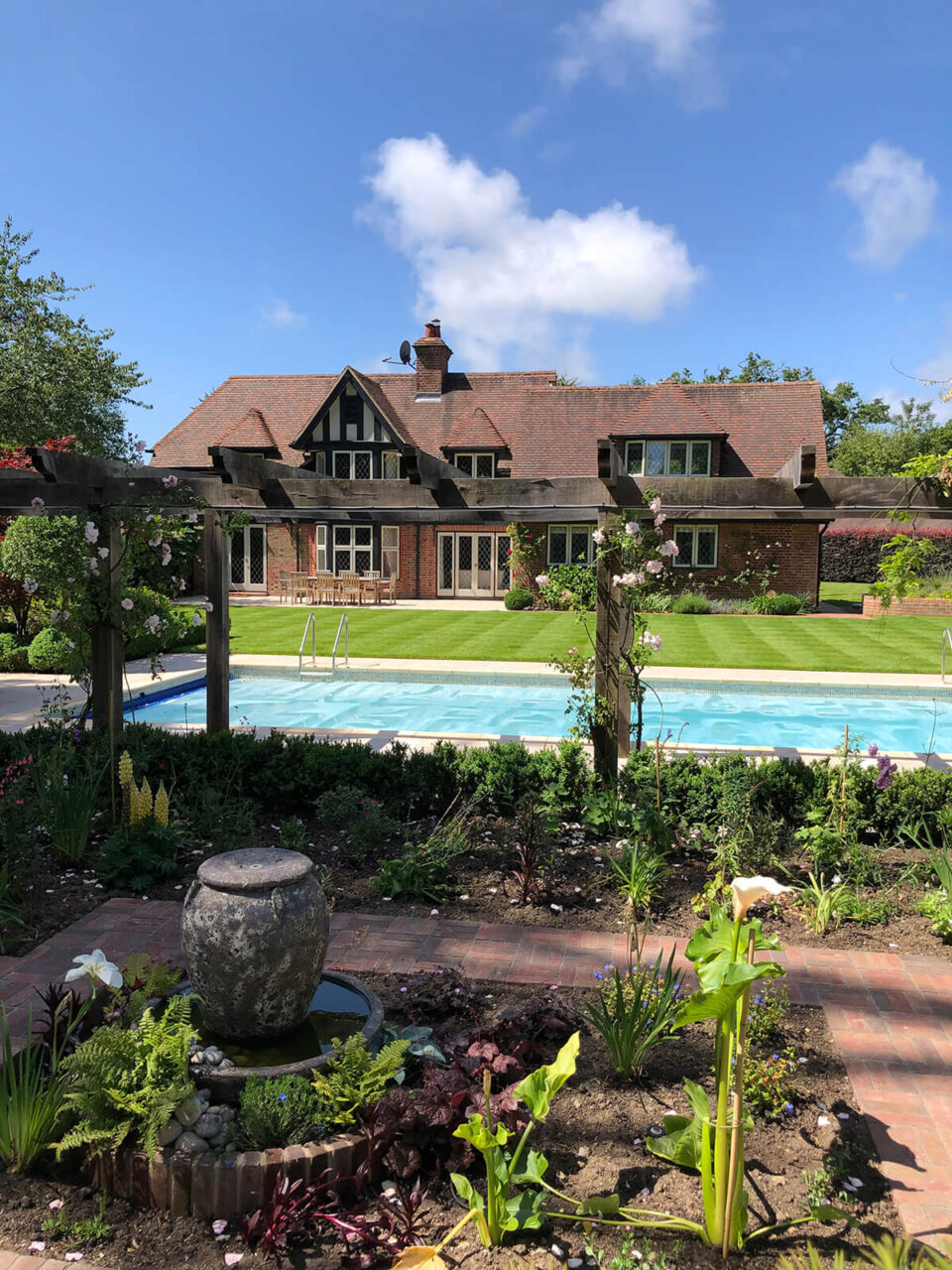 Completed garden design service and landscaping service. 
