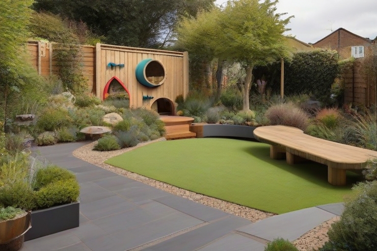 Child-friendly garden design.